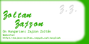 zoltan zajzon business card