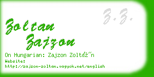 zoltan zajzon business card